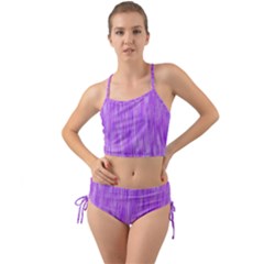 Purple Lavender Splash Mini Tank Bikini Set by retrotoomoderndesigns