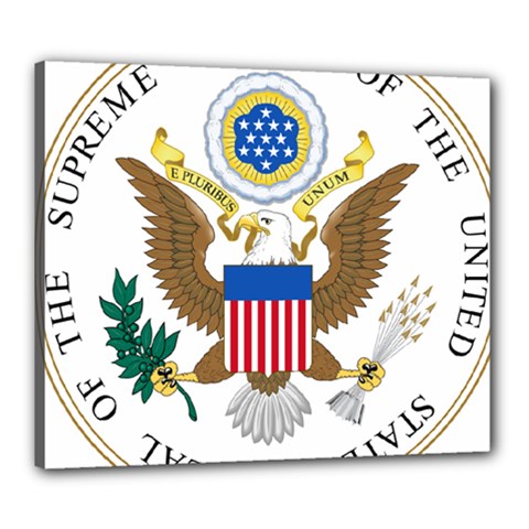 Seal Of Supreme Court Of United States Canvas 24  X 20  (stretched) by abbeyz71