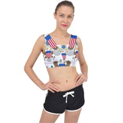 Seal Of Supreme Court Of United States V-back Sports Bra by abbeyz71