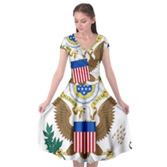 Seal Of Supreme Court Of United States Cap Sleeve Wrap Front Dress