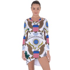 Seal Of United States District Court For Northern District Of California Asymmetric Cut-out Shift Dress by abbeyz71