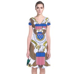 Seal Of United States District Court For Northern District Of California Short Sleeve Front Wrap Dress by abbeyz71