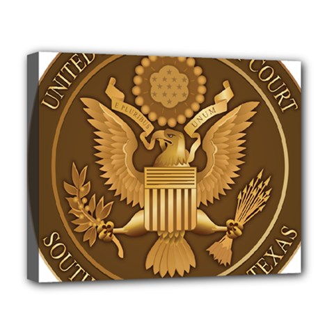 Seal Of United States District Court For Southern District Of Texas Deluxe Canvas 20  X 16  (stretched) by abbeyz71