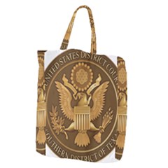 Seal Of United States District Court For Southern District Of Texas Giant Grocery Tote by abbeyz71