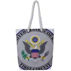 Seal Of United States Court Of Appeals For First Circuit Full Print Rope Handle Tote (small) by abbeyz71