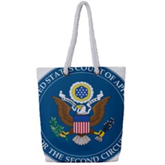 Seal Of United States Court Of Appeals For Second Circuit Full Print Rope Handle Tote (small) by abbeyz71