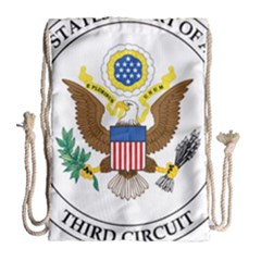 Seal Of United States Court Of Appeals For Third Circuit Drawstring Bag (large) by abbeyz71