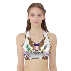 Seal Of United States Court Of Appeals For Fourth Circuit Sports Bra With Border by abbeyz71