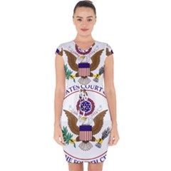 Seal Of United States Court Of Appeals For Fourth Circuit Capsleeve Drawstring Dress  by abbeyz71
