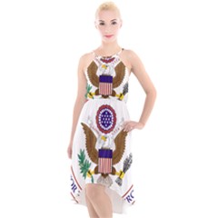 Seal Of United States Court Of Appeals For Fourth Circuit High-low Halter Chiffon Dress  by abbeyz71
