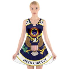 Seal Of United States Court Of Appeals For Fifth Circuit V-neck Sleeveless Dress by abbeyz71