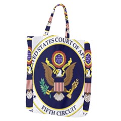 Seal Of United States Court Of Appeals For Fifth Circuit Giant Grocery Tote by abbeyz71