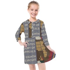 Seal Of United States Court Of Appeals For Eighth Circuit Kids  Quarter Sleeve Shirt Dress by abbeyz71