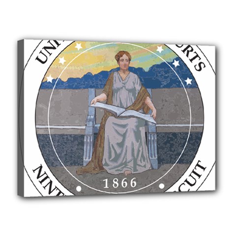 Seal of United States Court of Appeals for Ninth Circuit  Canvas 16  x 12  (Stretched)