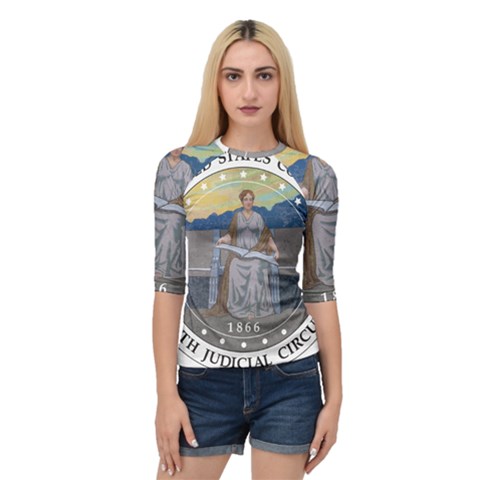 Seal Of United States Court Of Appeals For Ninth Circuit  Quarter Sleeve Raglan Tee by abbeyz71