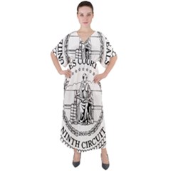 Seal Of United States Court Of Appeals For Ninth Circuit V-neck Boho Style Maxi Dress