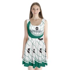 Flag Of The Organization Of Islamic Cooperation Split Back Mini Dress  by abbeyz71