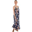 Flowers boho Cami Maxi Ruffle Chiffon Dress View1