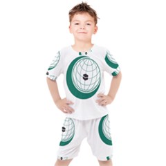 Flag Of The Organization Of Islamic Cooperation Kids  Tee And Shorts Set by abbeyz71