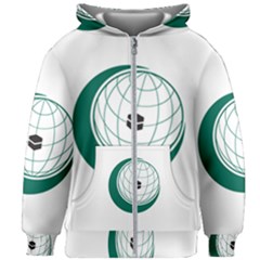 Flag Of The Organization Of Islamic Cooperation Kids  Zipper Hoodie Without Drawstring by abbeyz71