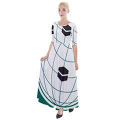 Emblem Of The Organization Of Islamic Cooperation Half Sleeves Maxi Dress by abbeyz71