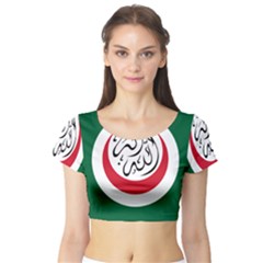 Flag Of The Organization Of Islamic Cooperation, 1981-2011 Short Sleeve Crop Top by abbeyz71