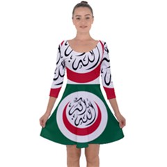 Flag Of The Organization Of Islamic Cooperation, 1981-2011 Quarter Sleeve Skater Dress by abbeyz71