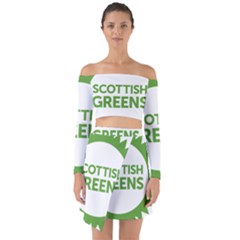 Logo Of Scottish Green Party Off Shoulder Top With Skirt Set by abbeyz71