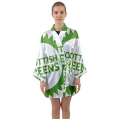 Logo Of Scottish Green Party Long Sleeve Satin Kimono by abbeyz71