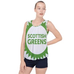 Logo Of Scottish Green Party Bubble Hem Chiffon Tank Top by abbeyz71