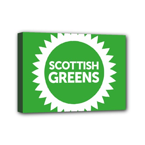 Flag Of Scottish Green Party Mini Canvas 7  X 5  (stretched) by abbeyz71