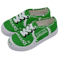 Flag Of Scottish Green Party Kids  Classic Low Top Sneakers by abbeyz71