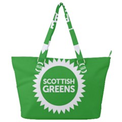 Flag Of Scottish Green Party Full Print Shoulder Bag by abbeyz71