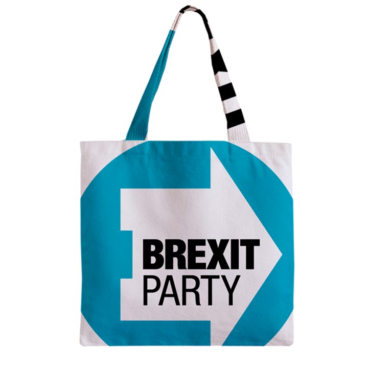 Logo of Brexit Party Zipper Grocery Tote Bag