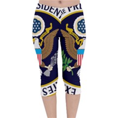 Seal Of The Executive Office Of The President Of The United States Velvet Capri Leggings  by abbeyz71