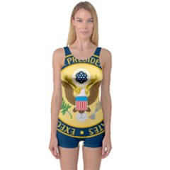 Flag Of The Executive Office Of The President Of The United States One Piece Boyleg Swimsuit by abbeyz71