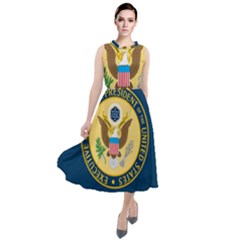 Flag Of The Executive Office Of The President Of The United States Round Neck Boho Dress by abbeyz71