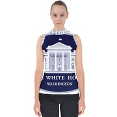 Logo Of The White House  Mock Neck Shell Top by abbeyz71
