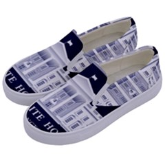 Logo Of The White House  Kids  Canvas Slip Ons by abbeyz71