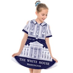 Logo Of The White House  Kids  Short Sleeve Shirt Dress by abbeyz71