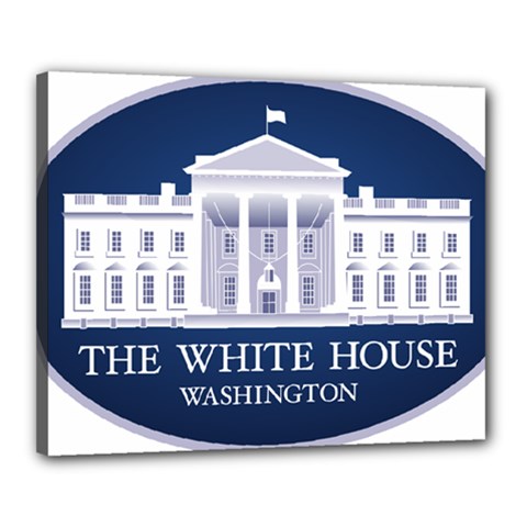 Logo Of The White House  Canvas 20  X 16  (stretched) by abbeyz71