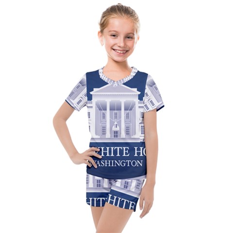 Logo Of The White House  Kids  Mesh Tee And Shorts Set by abbeyz71