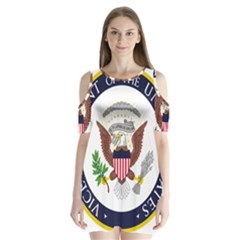 Seal Of Vice President Of The United States Shoulder Cutout Velvet One Piece by abbeyz71