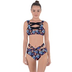 Flowers Boho Bandaged Up Bikini Set 