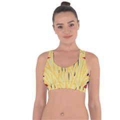 French Fries Potato Snacks Food Cross String Back Sports Bra by Simbadda