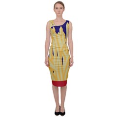 French Fries Potato Snacks Food Sleeveless Pencil Dress by Simbadda