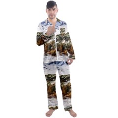 River Hills Evening California Men s Satin Pajamas Long Pants Set