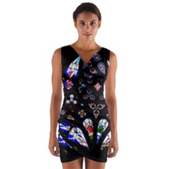 Arcelona Cathedral Spain Wrap Front Bodycon Dress by Simbadda