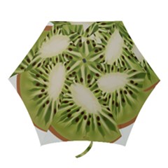 Kiwi Fruit Fresh Green Tasty Food Mini Folding Umbrellas by Simbadda