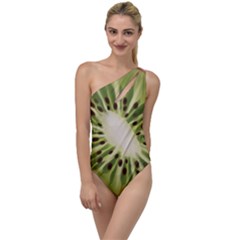 Kiwi Fruit Fresh Green Tasty Food To One Side Swimsuit by Simbadda